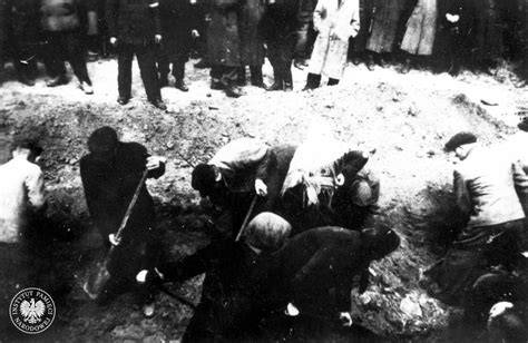 Zdjęcie historyczne z ekshumacji w Forcie III Pomiechówek