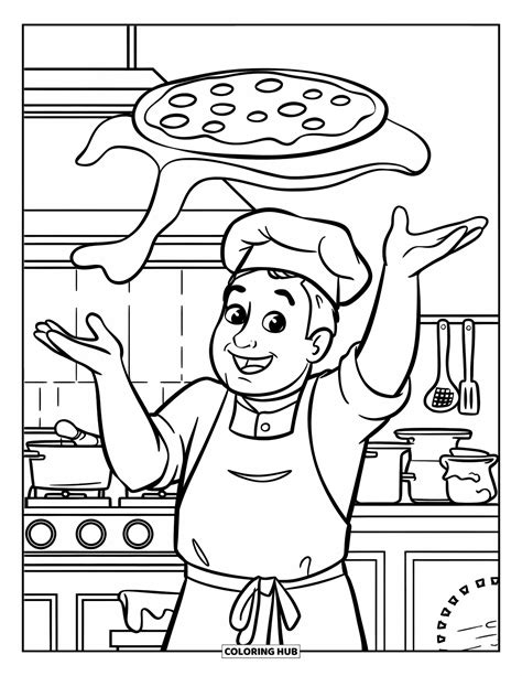 Ilustracja przedstawiająca Normana przy stoisku z pizzą, podczas gdy w tle trwa mecz piłki nożnej i widoczny jest dym