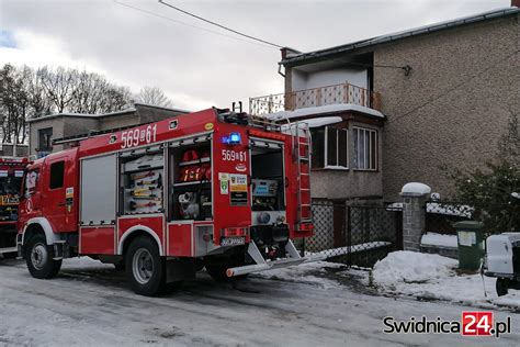 Miejsce pożaru domu jednorodzinnego przy ulicy Granicznej w Kaliszu