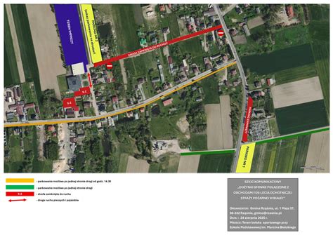 Mapa miejscowości Łupowo z oznaczeniem miejsc najczęstszych interwencji straży pożarnej