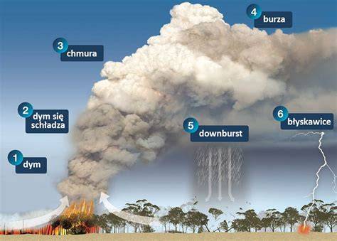 Schemat powstawania Cumulonimbus flammagenitus