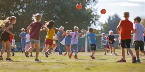 Photo of children participating in games at an OSP event