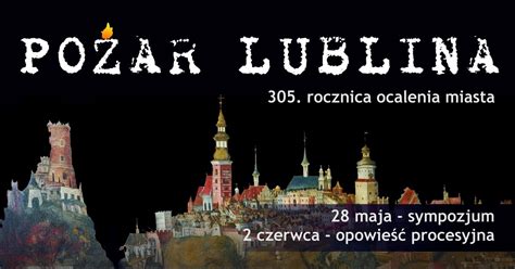 Historyczna ilustracja pożaru Lublina