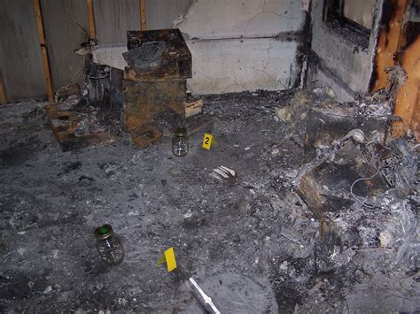 Thematic photo of a fire investigation scene