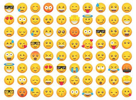 Wizualizacja ewolucji emotikonów do emoji