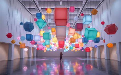 fotografia instalacji artystycznej w industrialnej scenerii