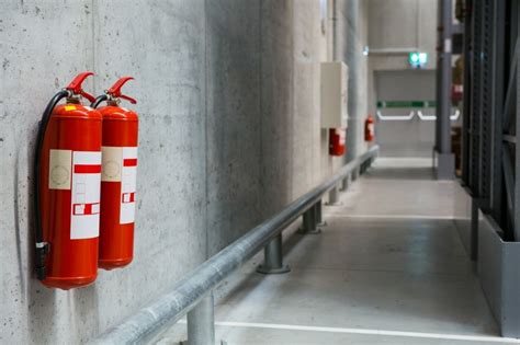 Zdjęcie przedstawiające rozmieszczenie gaśnic w zakładzie pracy
