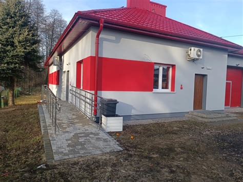 Wizualizacja projektu świetlicy wiejskiej i remizy OSP w Balicach