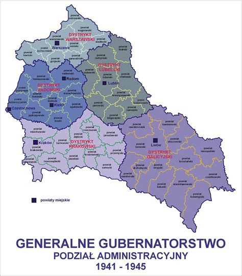 Mapa dystryktu Lublin Generalnego Gubernatorstwa