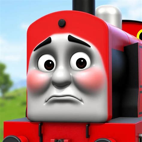 Lokomotywa Tomek i jego przyjaciele na tle krajobrazu Wyspy Sodor