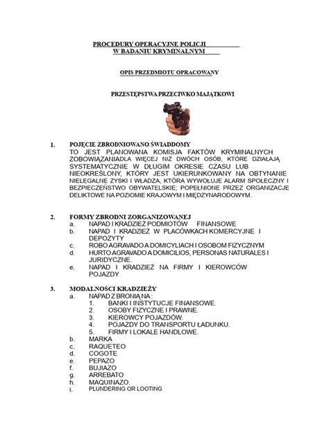 Schemat ukazujący postępy w śledztwie kryminalnym