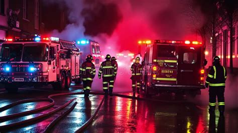 Thematic photo of emergency services at a fire scene in a city