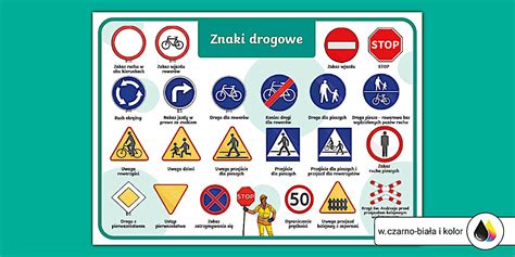 droga do Borzechowa z widocznymi znakami drogowymi