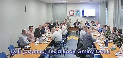 Zdjęcie Rady Gminy Cisek w trakcie posiedzenia