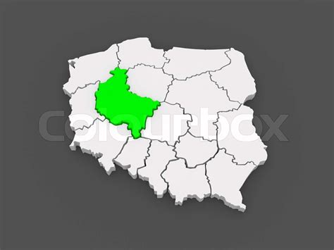 Map of Wielkopolska region highlighting Poznań, Kościan, and other mentioned towns