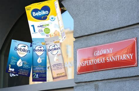 Opakowania mleka modyfikowanego Bebiko i Bebilon z widocznym ostrzeżeniem o wycofaniu