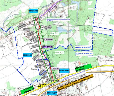 mapa rejonu interwencji w miejscowości Bągart