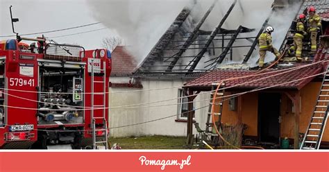 Spalony dom jednorodzinny w Sewerynówce po akcji gaśniczej