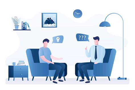 Ilustracja przedstawiająca kandydata i rekrutera podczas rozmowy kwalifikacyjnej, podkreślająca znaczenie autoprezentacji.