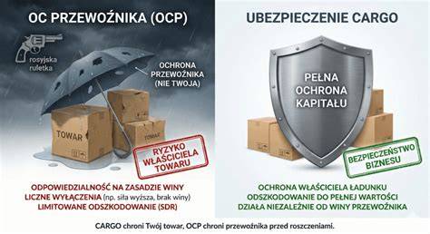 Infografika: Zakres ubezpieczenia Cargo (podstawowy, rozszerzony, all risks)
