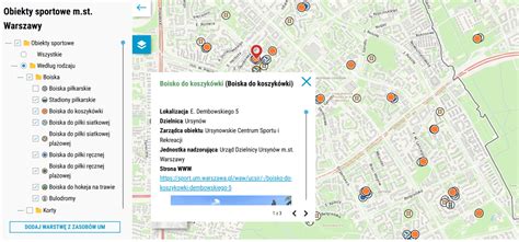 mapa lokalizacji placówek kulturalnych i sportowych w Bochni i okolicach