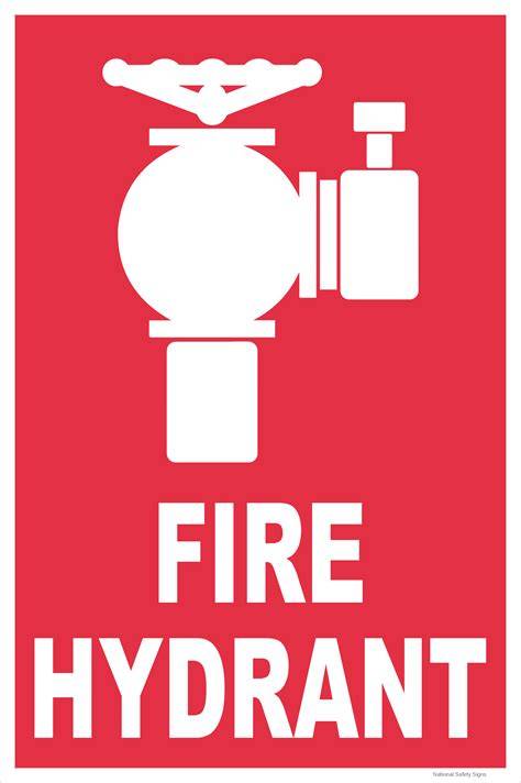 Thematic photo of a fire safety sign indicating an internal hydrant