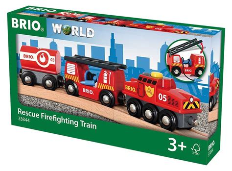 Pociąg straży pożarnej Brio World 33844 z wagonem na wodę