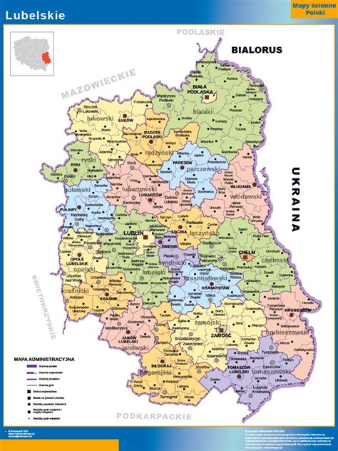 Mapa gminy Serniki w kontekście województwa lubelskiego