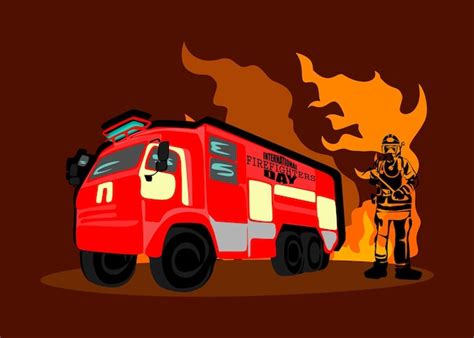 ilustracja Strażaka Sama i wozu strażackiego Jupiter
