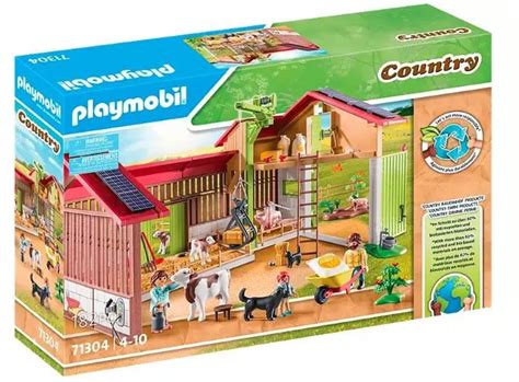 Thematyczne zdjęcie przedstawiające różnorodność zabawek Playmobil z figurkami i akcesoriami