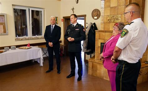 Zdjęcie delegacji Koła Emerytów i Rencistów Pożarnictwa podczas spotkania