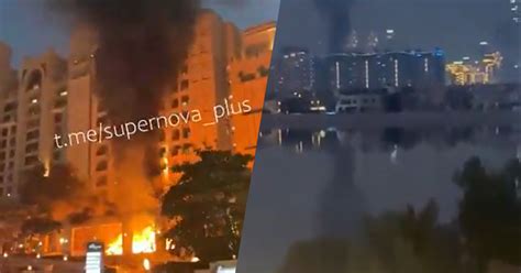 Zdjęcie przedstawiające płonący hotel w Mati lub panoramę pożarów w Grecji z perspektywy dymu