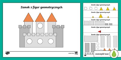 infografika/schemat budowy wozu strażackiego z figur geometrycznych lub kartonu