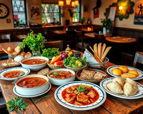 Grafika przedstawiająca typowe dania serwowane w restauracjach regionalnych w Polsce