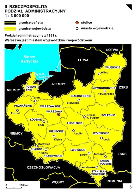 Mapa administracyjna II RP z zaznaczonymi Plebanowcami