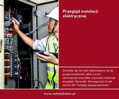 zdjęcie specjalisty wykonującego przegląd instalacji elektrycznej