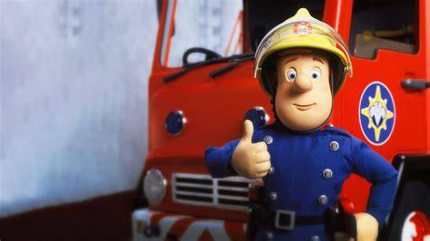 Thematic photo of Fireman Sam and his friends from the animated series