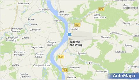 Mapa administracyjna gminy Józefów nad Wisłą
