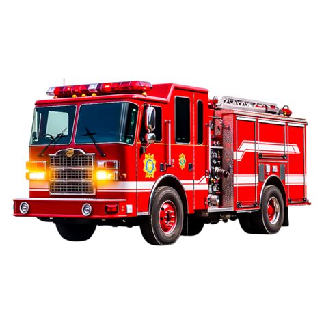Photo of a fire truck with clear color markings