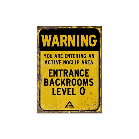Thematic photo of an escape room entrance with warning signs