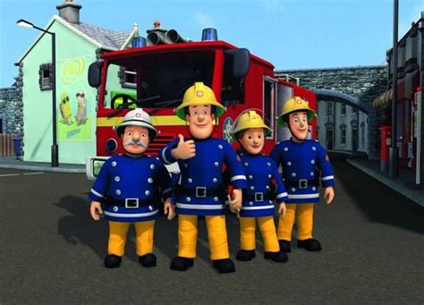 Fireman Sam and his team working together
