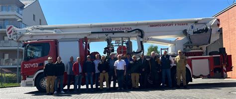 Delegacja strażaków z Niemiec podczas wizyty w Białogardzie