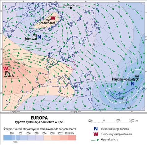 Mapa przedstawiająca cyrkulację powietrza znad Sahary w kierunku Europy Środkowej