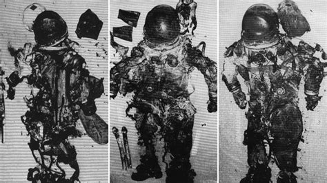 Skafander astronauty Rogera Chaffee po katastrofie Apollo 1