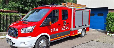 Ford Transit straży pożarnej w akcji