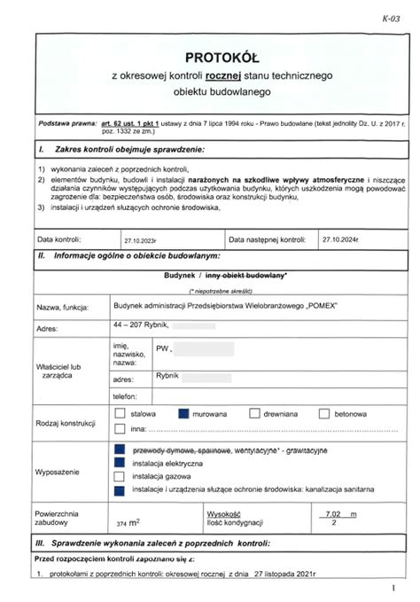Przegląd techniczny budynku, schemat usterek i napraw