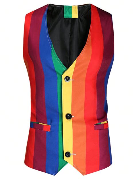 Photo of Szymon Niemiec in a rainbow vest during the service.