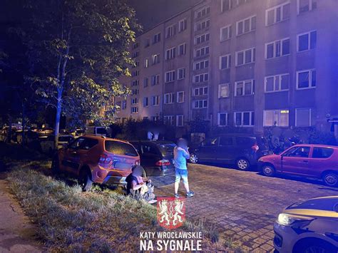 widok zniszczonej altanki śmietnikowej i uszkodzonych samochodów po pożarze