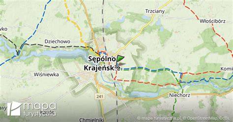Mapa gminy Sępólno Krajeńskie z zaznaczoną miejscowością Wałdowo