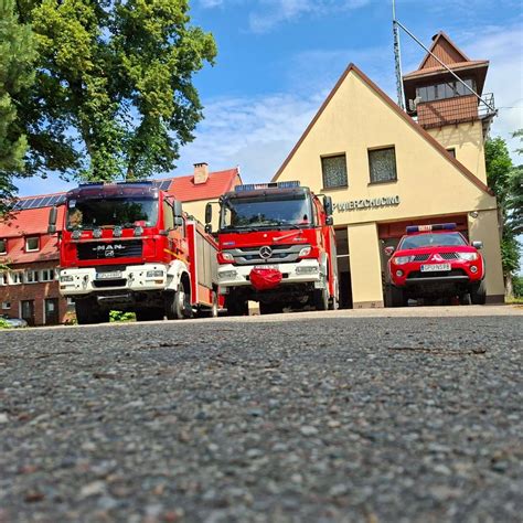 zdjęcia Mysłowic z widocznymi śladami pożarów lub akcji gaśniczych